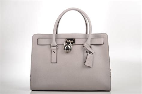 michael kors hamilton lg ew satchel pearl grey